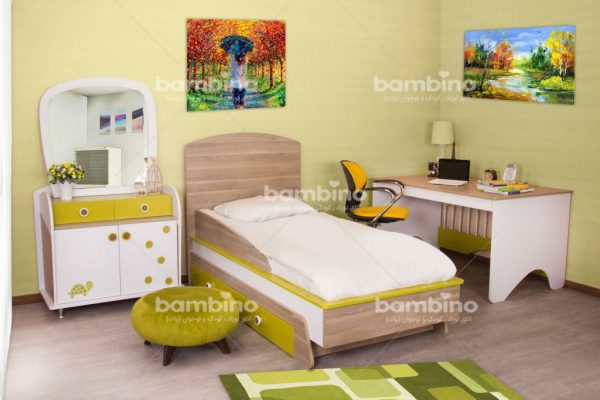 تخت 80*180 سرویس نوجوان مدل لاکی - تصویر 1