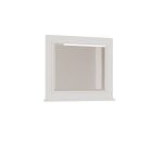 قاب آینه ساده سفید سرویس اتاق خواب