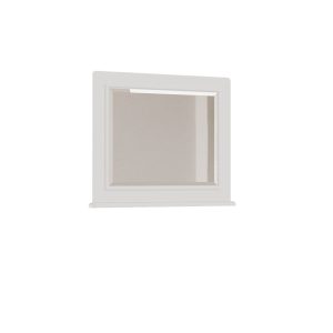 قاب آینه ساده سفید سرویس اتاق خواب