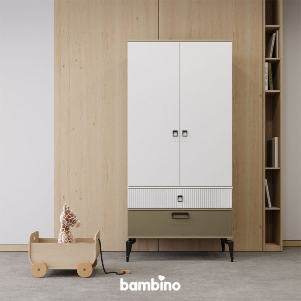 کمد دو درب سرویس یک نفره و جوان با کشو و باکس مجزا برای جای بیشتر