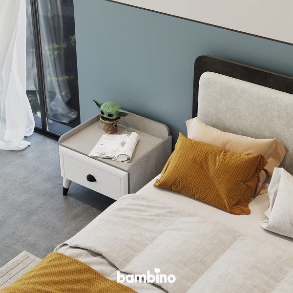 پاتختی تخت خواب سرویس یک نفره مدل گریجو - تصویر 2