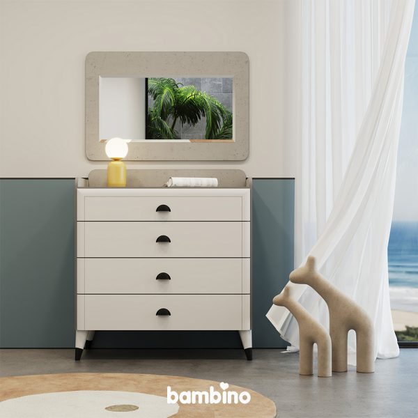 دراور چهار کشو و آینه جدید و شیک