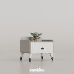 پاتختی تخت خواب سرویس یک نفره مدل گریجو